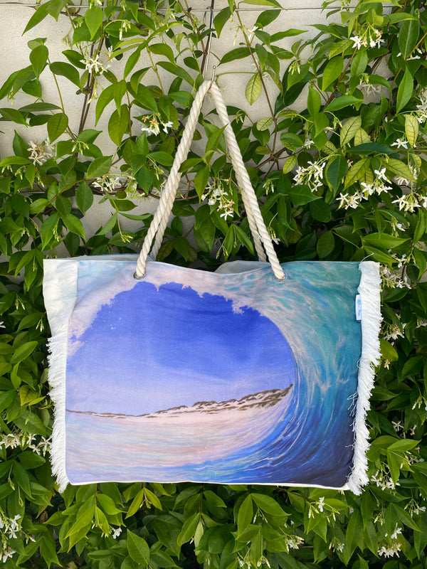 Custom Art Tote Bag - Basin Creek Trail - Nature Art Painting on