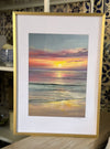 Burns Beach Sunset gold frame