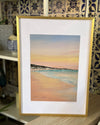 Claytons Beach Sunset gold frame